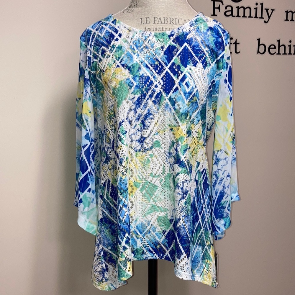 NWT jm collection cool tropics size medium beach swimsuit coverup